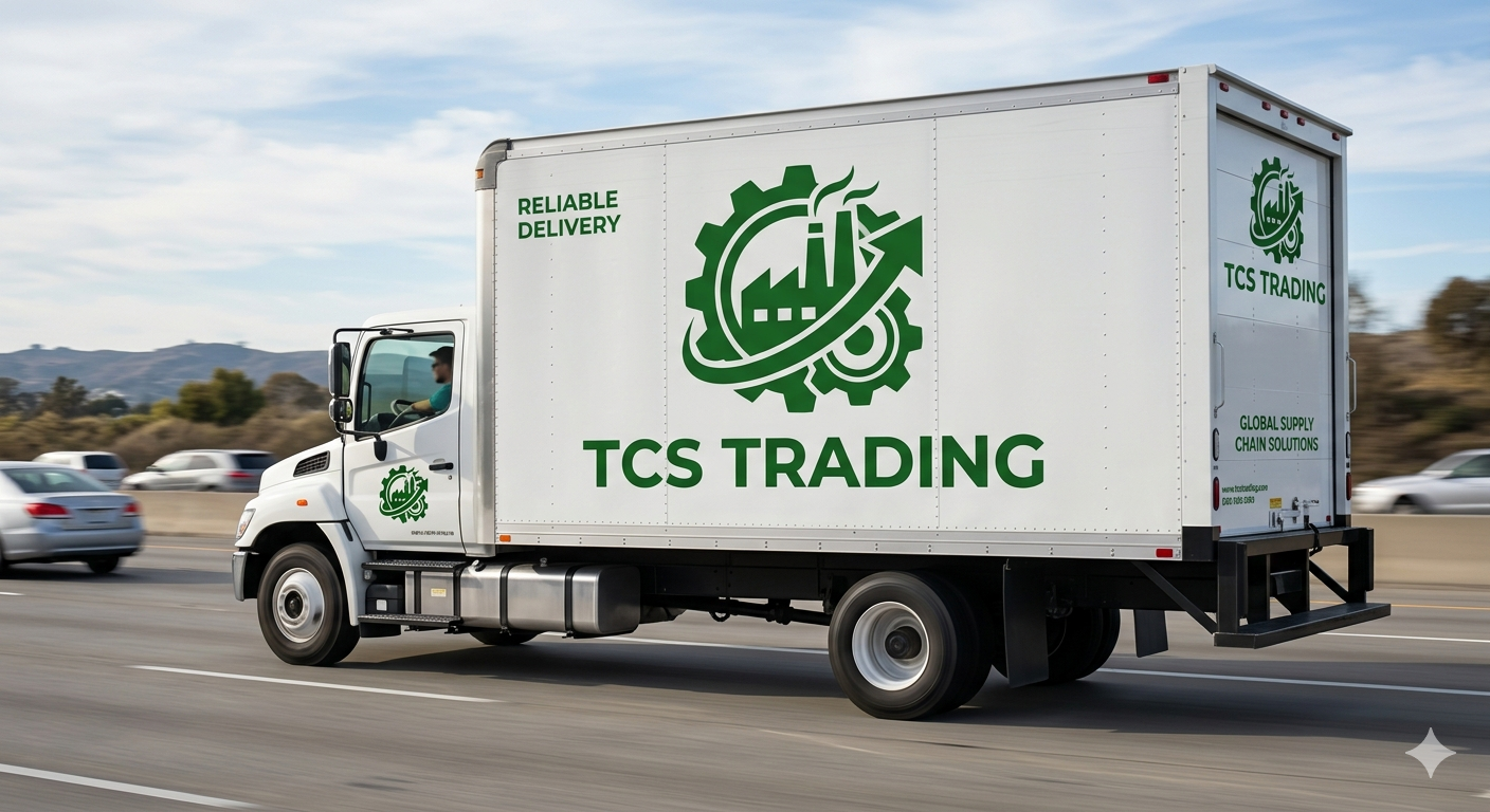 TCS Trading Branded Logistics Fleet Delivery Truck En Route